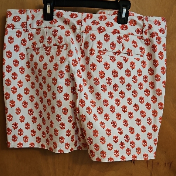 LOFT Floral Print Women's Shorts - Red and White - Picture 3 of 3